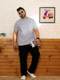 Men Plus Size Flexura Striped Multicolored Round Neck Tshirt - bigbanana