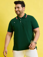 Men Plus Size Florin Solid Polo Tshirt - bigbanana