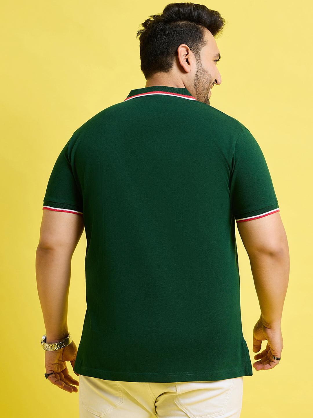 Men Plus Size Florin Solid Polo Tshirt - bigbanana