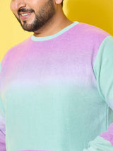 Men Plus Size Flux Multi Printed Sweatshirt