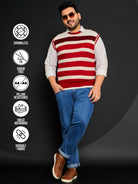 Men Plus Size Fontana Striped Sweater - bigbanana