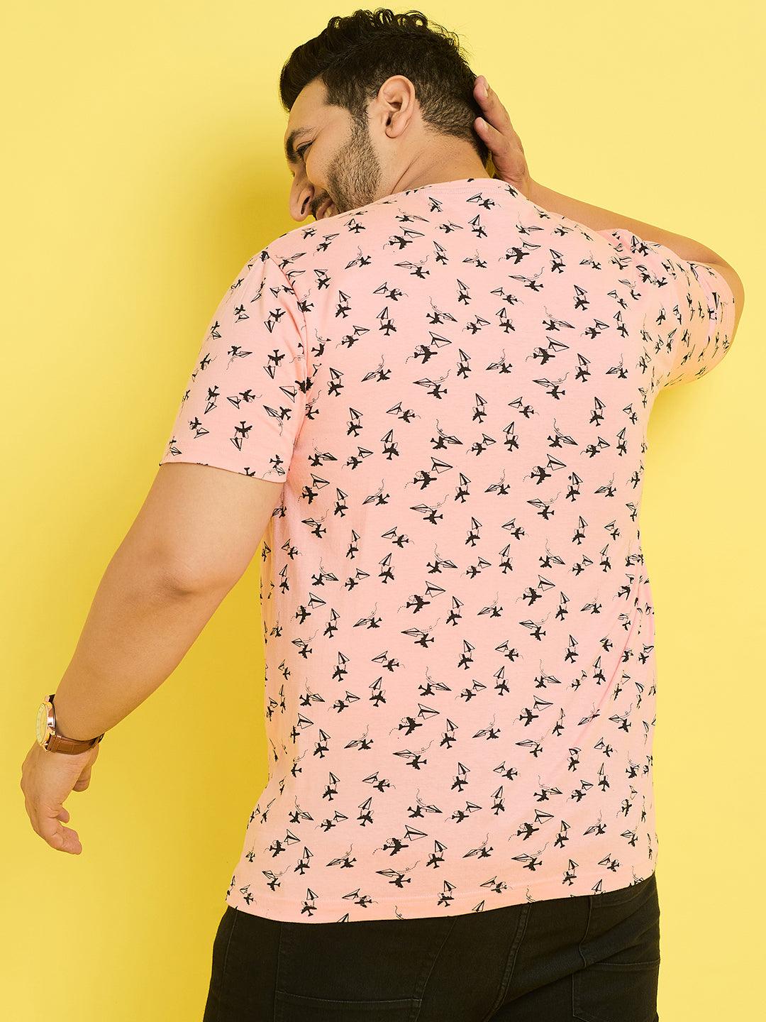 Men Plus Size Fresno Printed Round Neck Tshirt - bigbanana