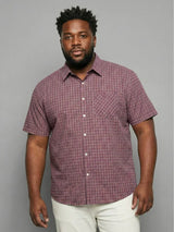 Men Plus Size Frisa Multicolor Checkered Casual Shirt