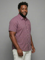 Men Plus Size Frisa Multicolor Checkered Casual Shirt