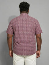 Men Plus Size Frisa Multicolor Checkered Casual Shirt