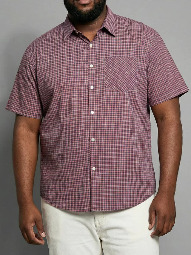 Men Plus Size Frisa Multicolor Checkered Casual Shirt