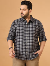 Men Plus Size Fumora Multicolor Checkered Casual Shirt