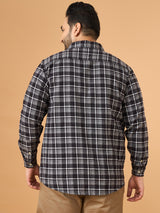 Men Plus Size Fumora Multicolor Checkered Casual Shirt