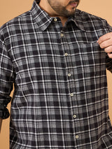 Men Plus Size Fumora Multicolor Checkered Casual Shirt