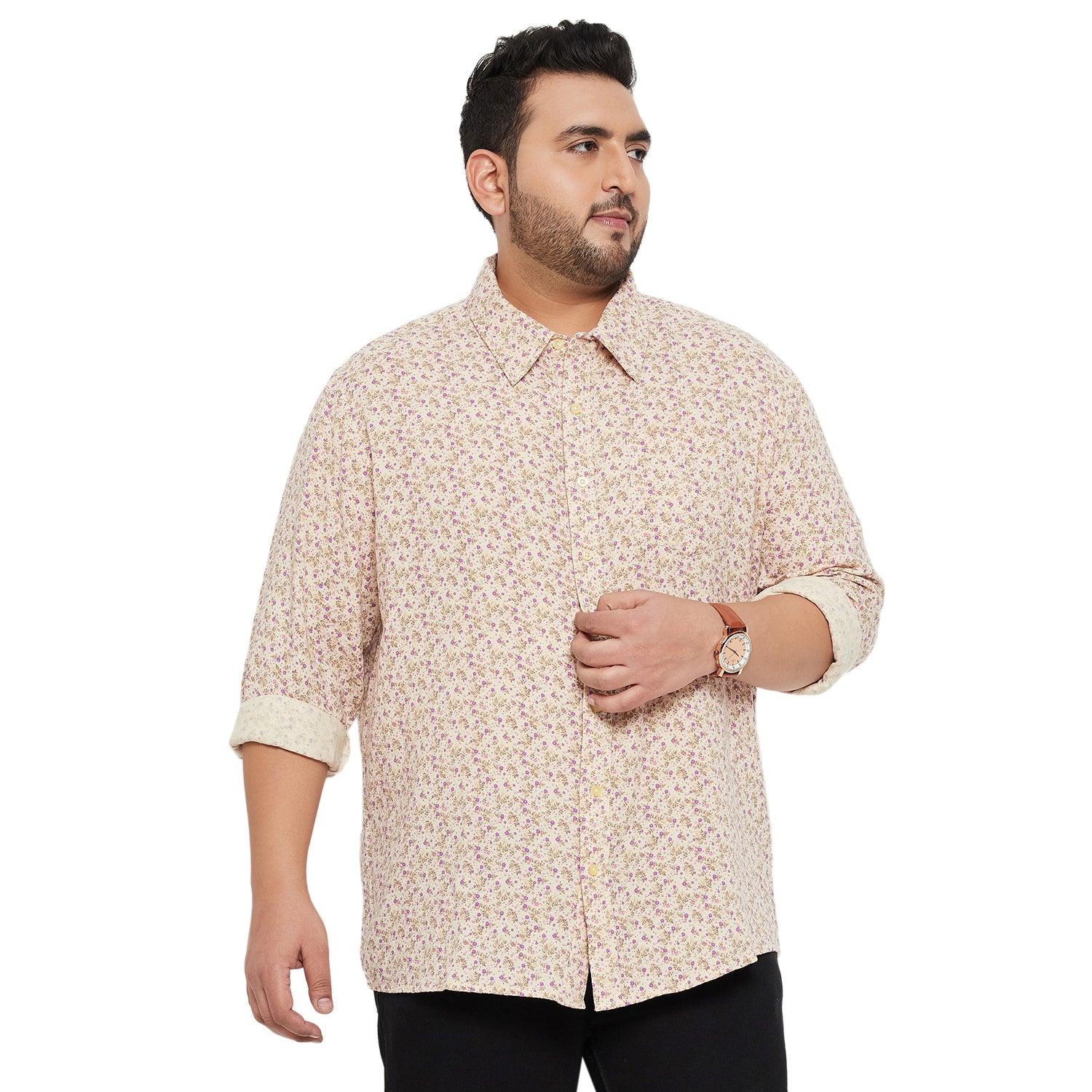 Men Plus Size Gabon Printed Shirt - bigbanana