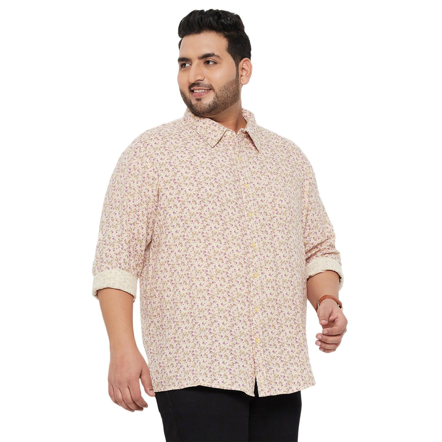 Men Plus Size Gabon Printed Shirt - bigbanana