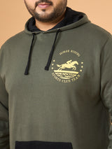 Men Plus Size Gallop Colorblock Sweatshirt