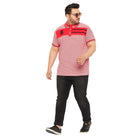 Men Plus Size Gango Colorblock Polo Tshirt - bigbanana