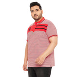 Men Plus Size Gango Colorblock Polo Tshirt - bigbanana