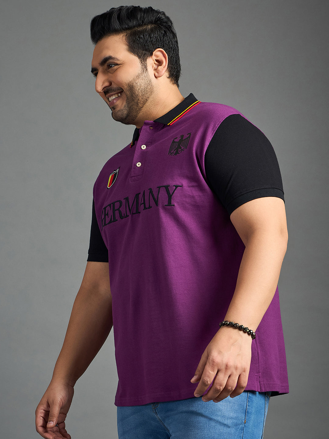 Men Plus Size Germany Printed Polo Tshirt - bigbanana