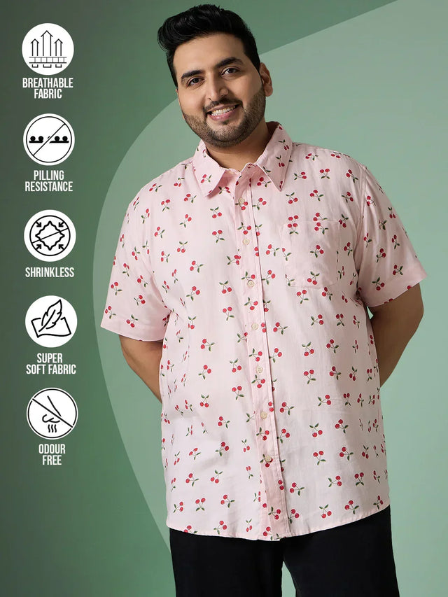 Men Plus Size Givrine Printed Shirt