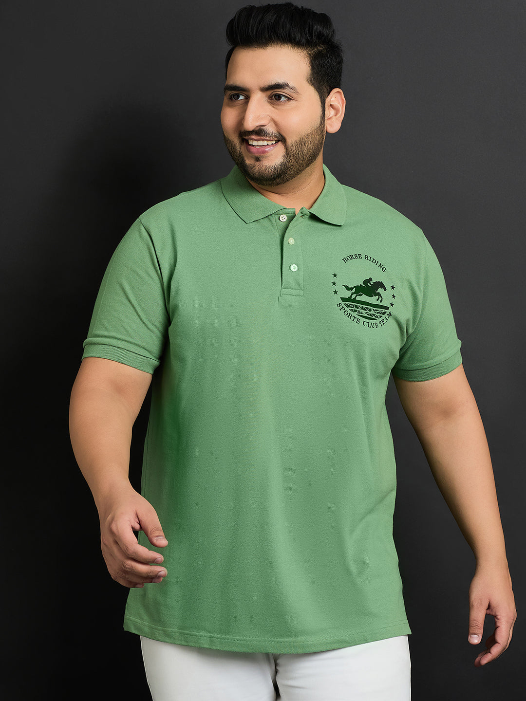 Men Plus Size Gizmo Printed Polo Tshirt - bigbanana