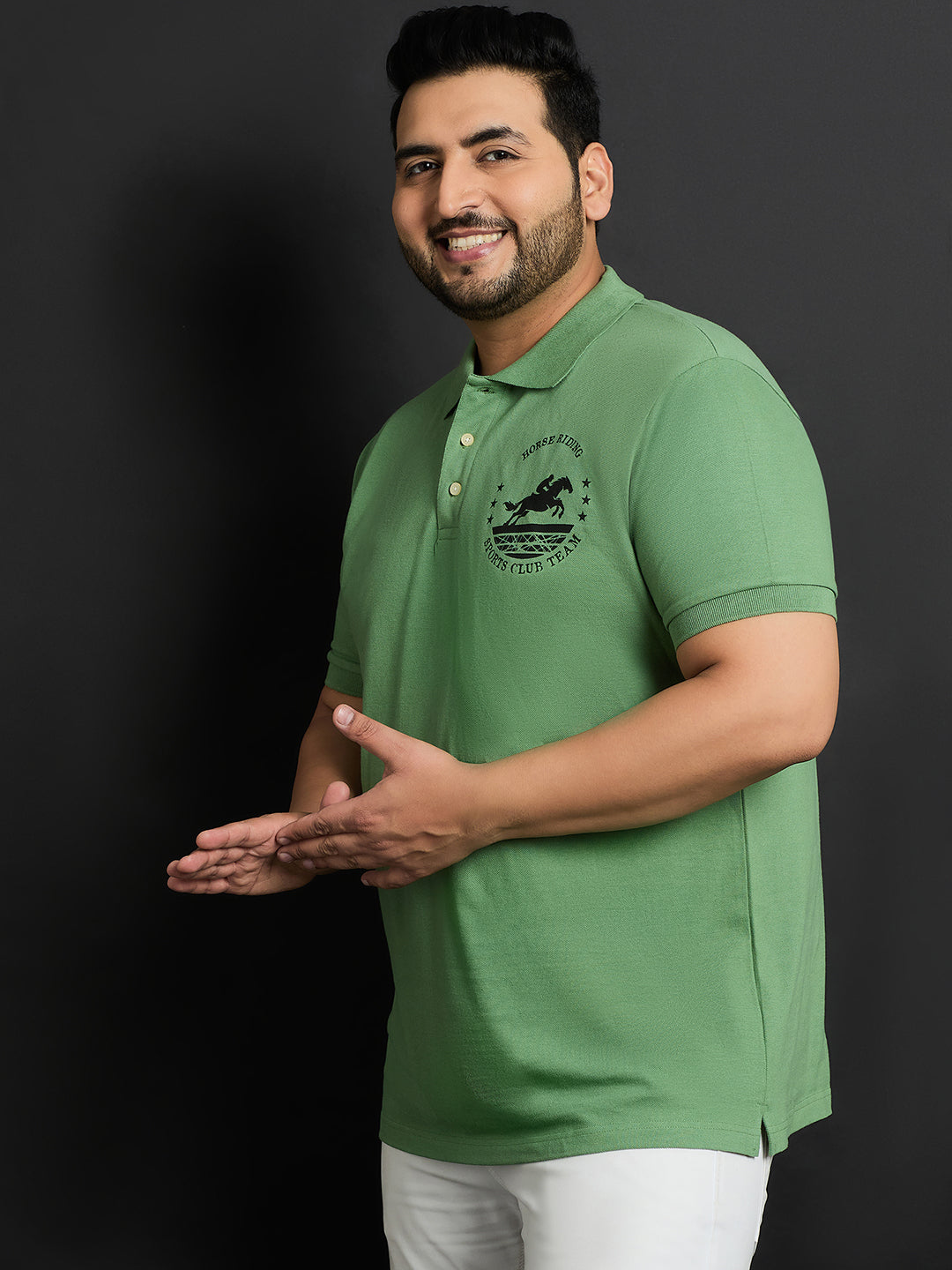 Men Plus Size Gizmo Printed Polo Tshirt - bigbanana