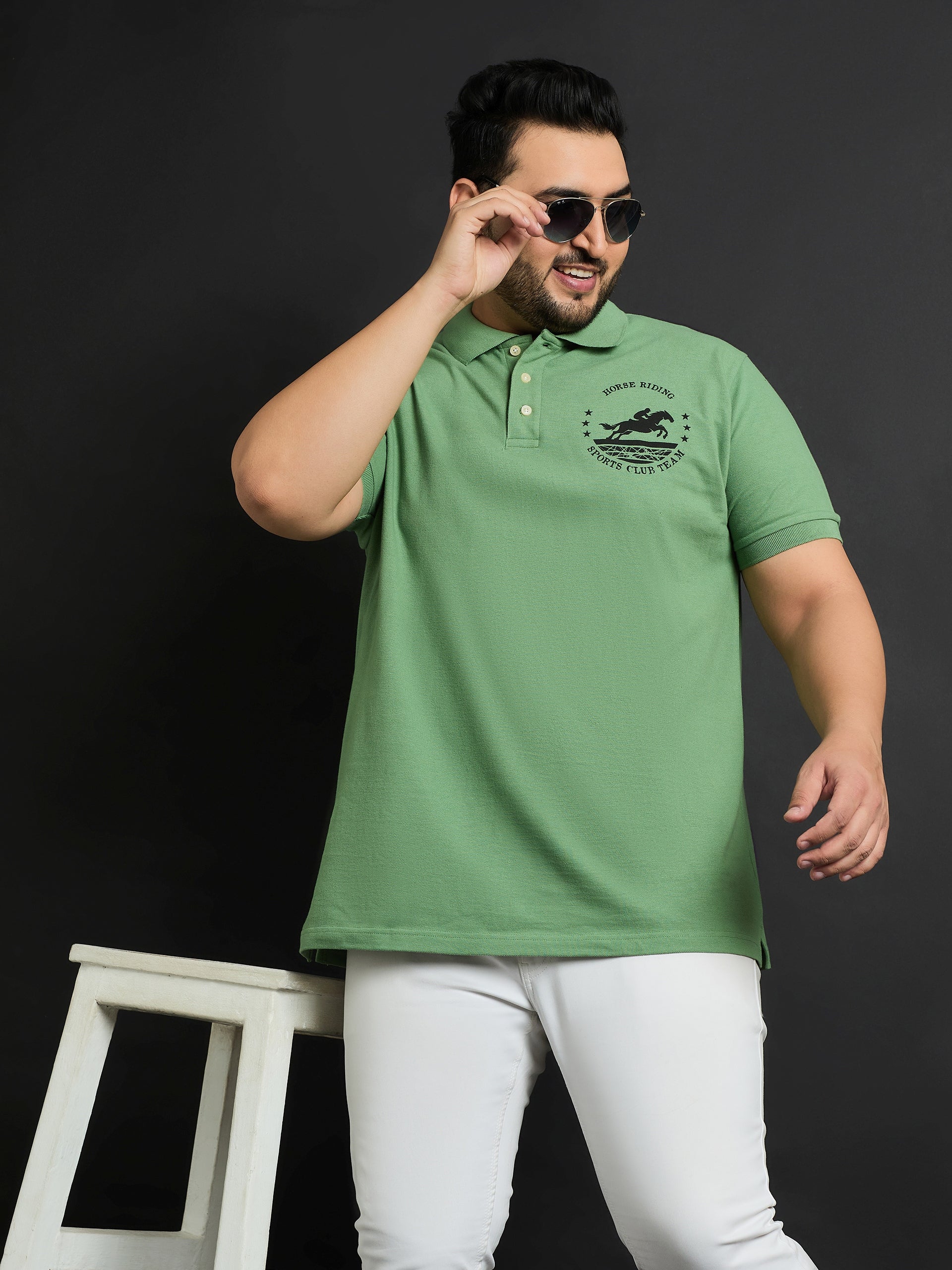 Men Plus Size Gizmo Printed Polo Tshirt - bigbanana