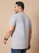 Men Plus Size Glaco Printed Round Neck Tshirt - bigbanana