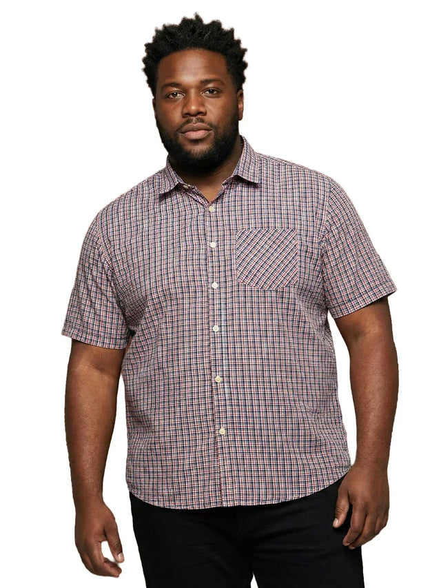 Men Plus Size Glade Multicolor Checkered Casual Shirt