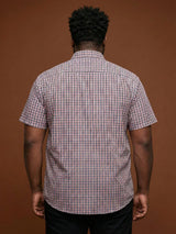 Men Plus Size Glade Multicolor Checkered Casual Shirt