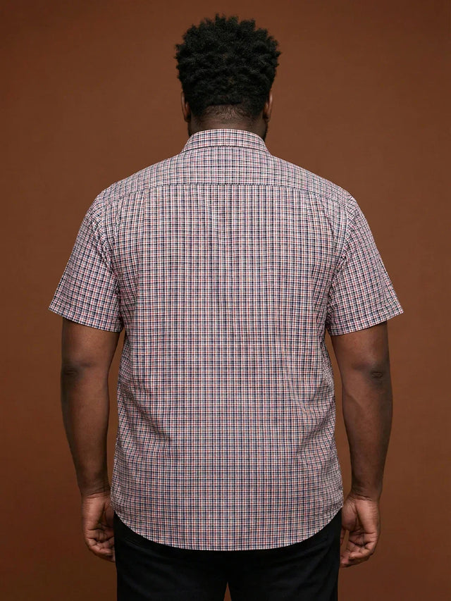 Men Plus Size Glade Multicolor Checkered Casual Shirt