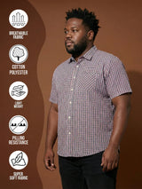 Men Plus Size Glade Multicolor Checkered Casual Shirt