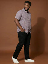 Men Plus Size Glade Multicolor Checkered Casual Shirt