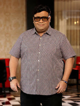 Men Plus Size Glade Multicolor Checkered Casual Shirt