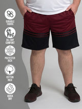 Men Plus Size Gladstone Colorblock Shorts