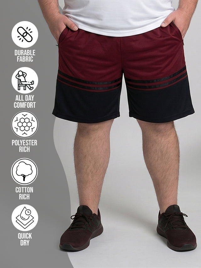 Men Plus Size Gladstone Colorblock Shorts