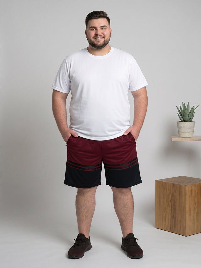 Men Plus Size Gladstone Colorblock Shorts