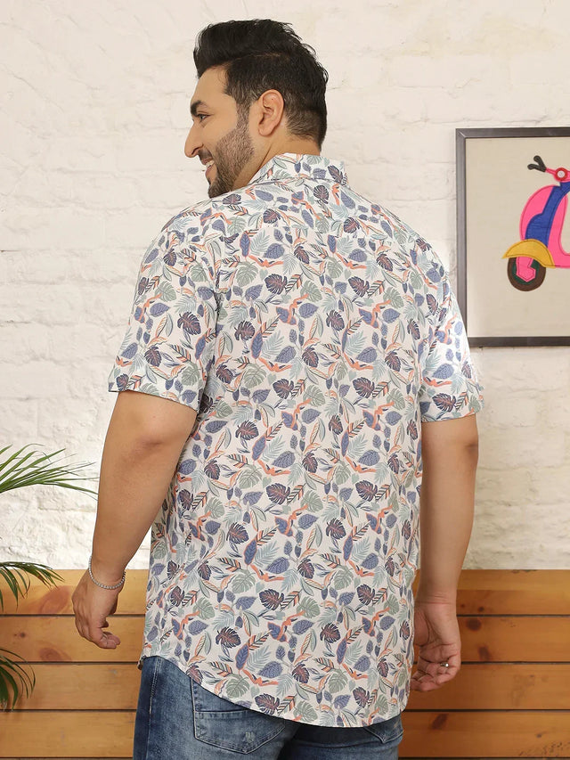 Men Plus Size Glarra Multicolor Printed Shirt - bigbanana