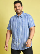 Men Plus Size Glaubin Jacquard  Shirt - bigbanana