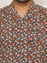 Men Plus Size Glayze Multicolor Printed Shirt