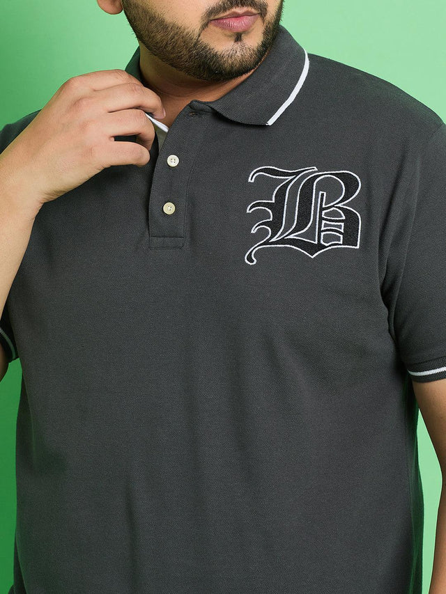 Men Plus Size Goaso Solid Polo Tshirt - bigbanana