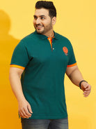 Men Plus Size Goatee Printed Polo Tshirt - bigbanana