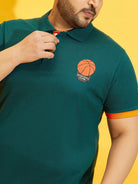 Men Plus Size Goatee Printed Polo Tshirt - bigbanana