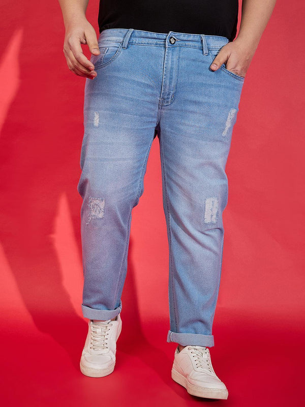 Men Plus Size Godrich Washed Jeans