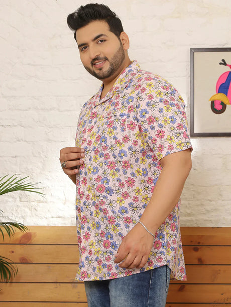 Men Plus Size Grayze Multicolor Printed Shirt - bigbanana