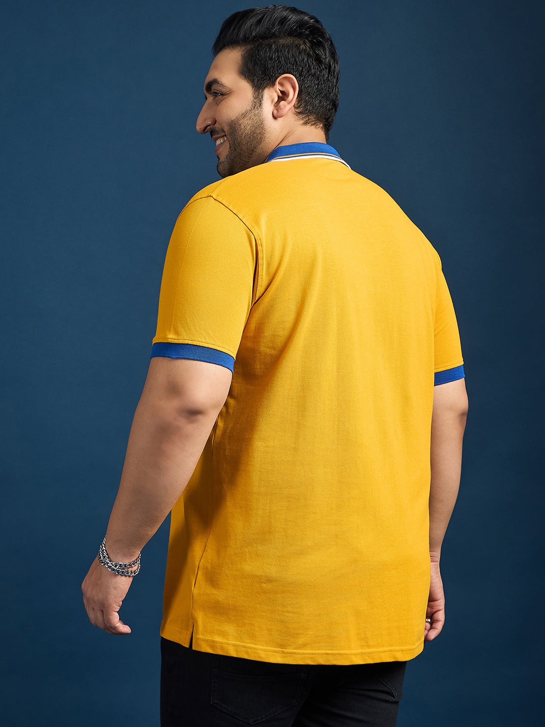 Men Plus Size Greece Printed Polo Tshirt - bigbanana