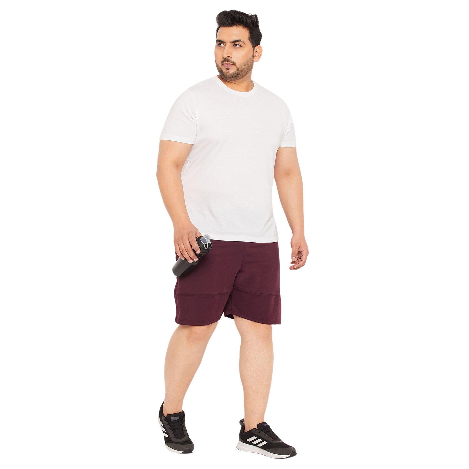 Men Plus Size Griffith Solid Shorts - bigbanana