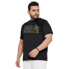 Men Plus Size Grip Printed Round Neck Tshirt - bigbanana