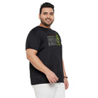 Men Plus Size Grip Printed Round Neck Tshirt - bigbanana