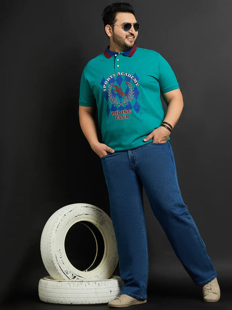 Men Plus Size Guilin Printed Polo Tshirt - bigbanana