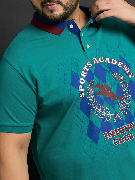 Men Plus Size Guilin Printed Polo Tshirt - bigbanana