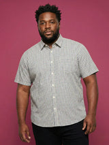 Men Plus Size Hale Multicolor Checkered Casual Shirt