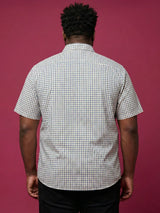 Men Plus Size Hale Multicolor Checkered Casual Shirt