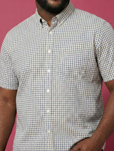 Men Plus Size Hale Multicolor Checkered Casual Shirt